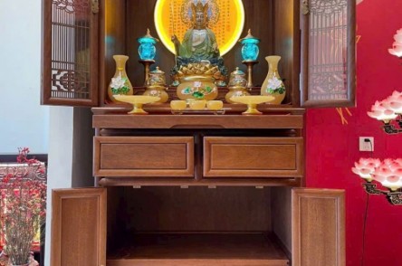 Bàn thờ Phật hiện đại kết hợp tủ thờ: Cách chọn mẫu đẹp